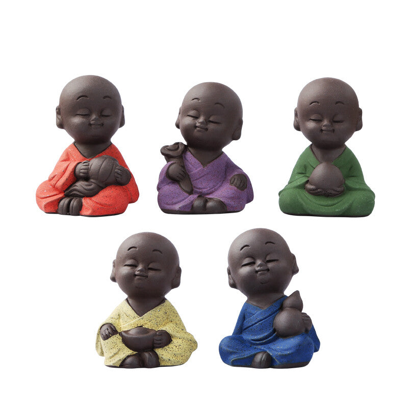 One Tea Pet Little Monk Zisha Tea Pet Lovely House Decoration Tea Play Mascot