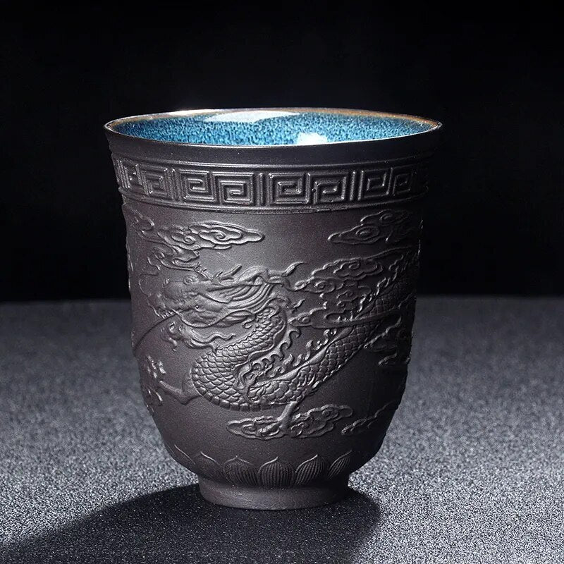 Dragon and Phoenix Tea Cup Handmade Kungfu Teacup Tea Cup