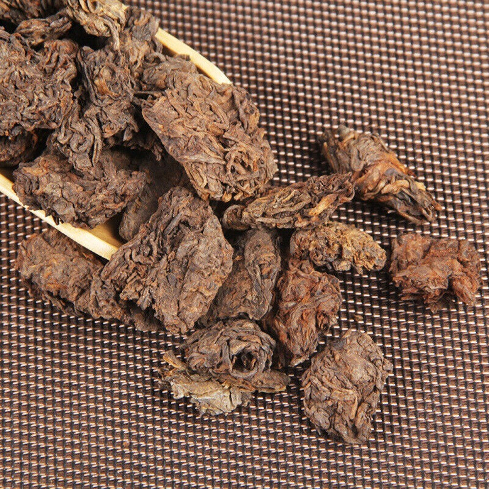 Aged Golden Buds Lao Cha Tou Pu'er Pu-erh Loose Tea Puer Ripe Shu 250g