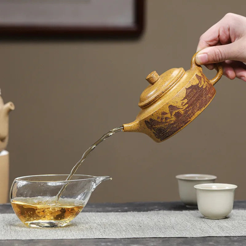 220ml Chinese Yixing Purple Clay Zisha Tea Set Teapot Tea Infuser Kettle Teaware