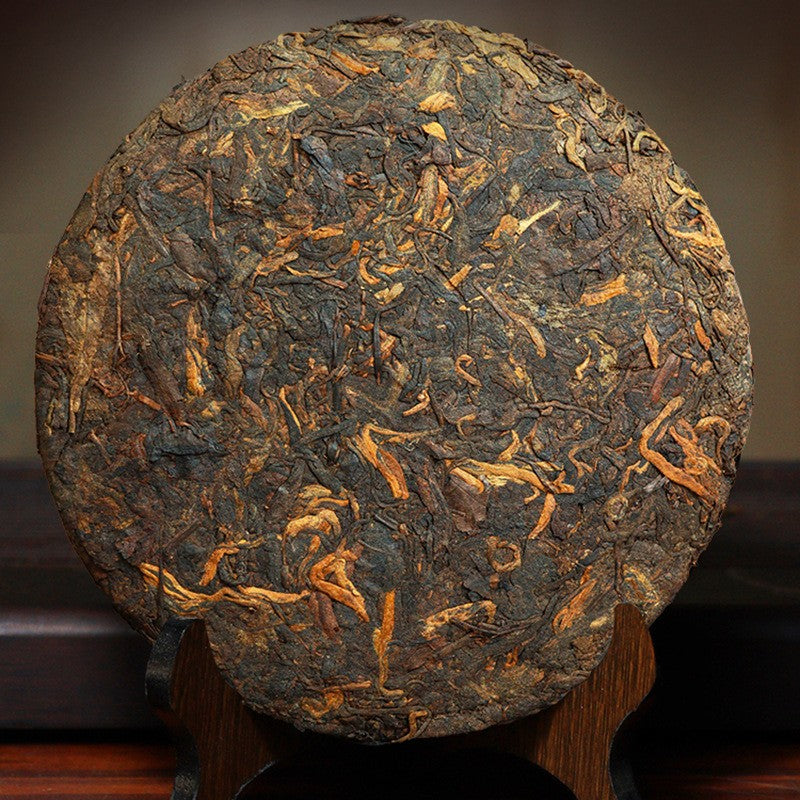 357g Pu'er Tea Ripe Tea Yunnan Qizi Cake Tea Lincang Ancient Tree Tea Cake