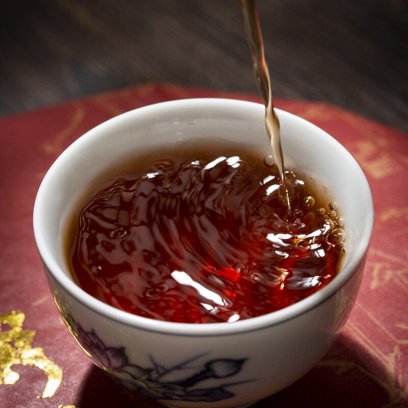 357g Iceland Wuzhai Puerh Tea Ripe Tea Cake Spring Tea Fermentation 12.59OZ