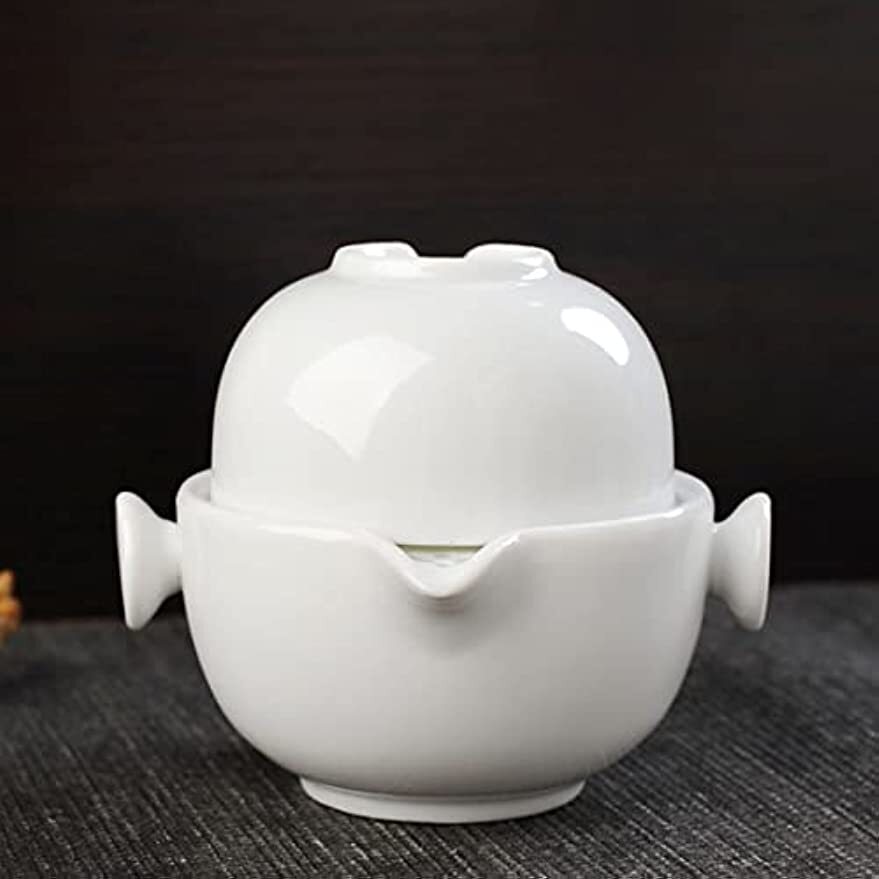Convenient Teapot Tea Cup Porcelain Teacup Glazed Travel Tea Set Kuaike Cups