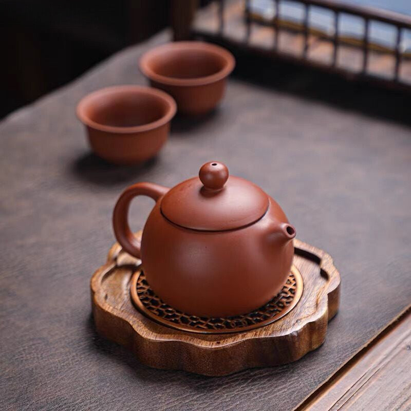Traditional Tea Tray Teapot Teacup Solid Wood Tray Mat Cup Trays Accessories