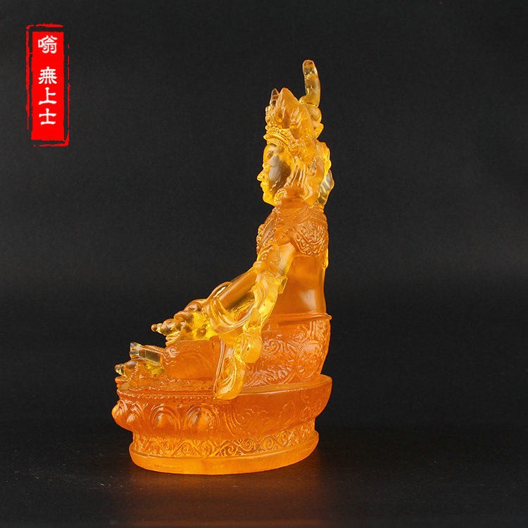 Traditional Yellow Jambhala Buddha Statue Esoteric Buddhism Vajrayana Ornament