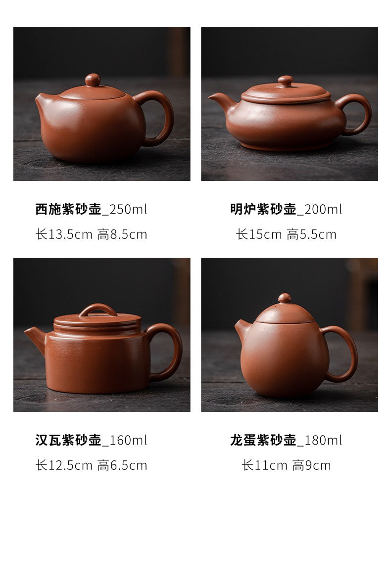Purple Sand Teapot Dahongpao Tea Xishi Pot Handmade Ceramic Kung Fu Tea Set