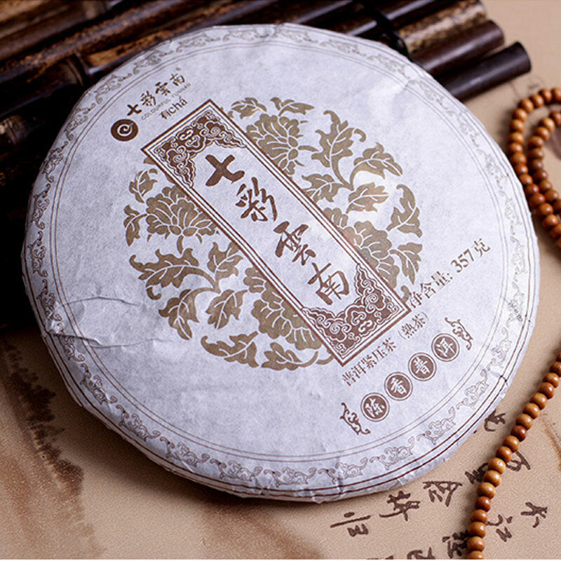 Qing Feng Xiang CHEN XIANG Puer Collection Ripe Pu'er Tea 357g Colourful Yunnan