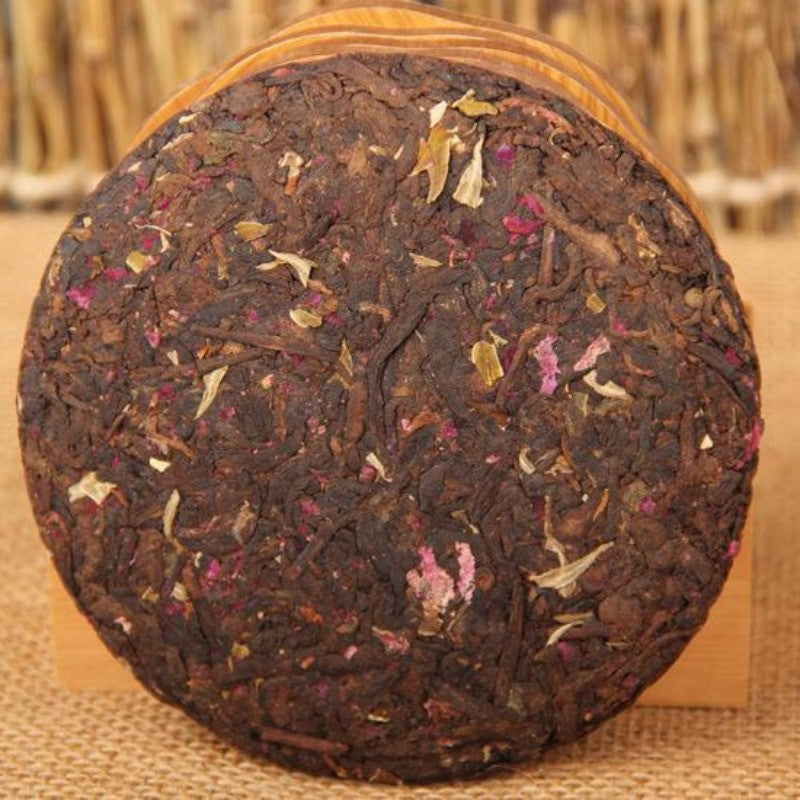 100g Authentic Yunnan Rose Pu'er Tea Flower Tea Mini Ripe Tea Cake Beauty Tea