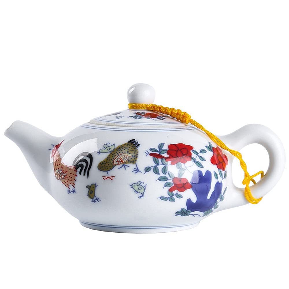 200ml Retro Chicken Pattern Teapot Kung Fu Tea Set Ceramic Creative Tea Kettle