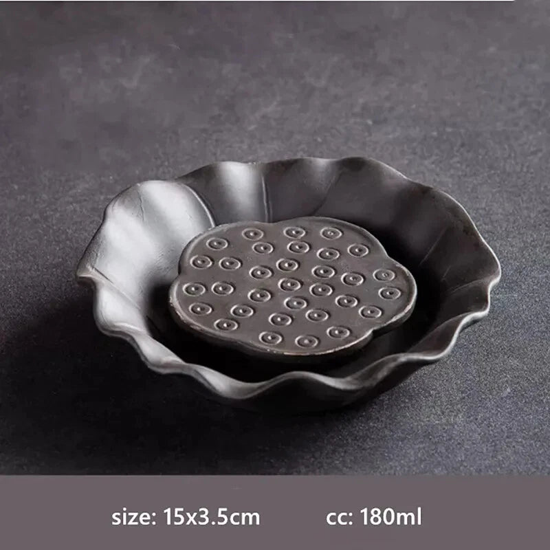 Purple Clay Tea Tray Water Storage Type Tea Sea Zisha Pot Bearing Tea Set Trays