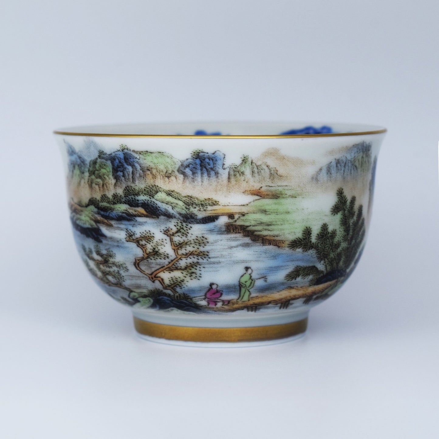 Tea Cup Gongfu Tea Cup Chinese Classical Landscape Painting Teacup 125 ML Big