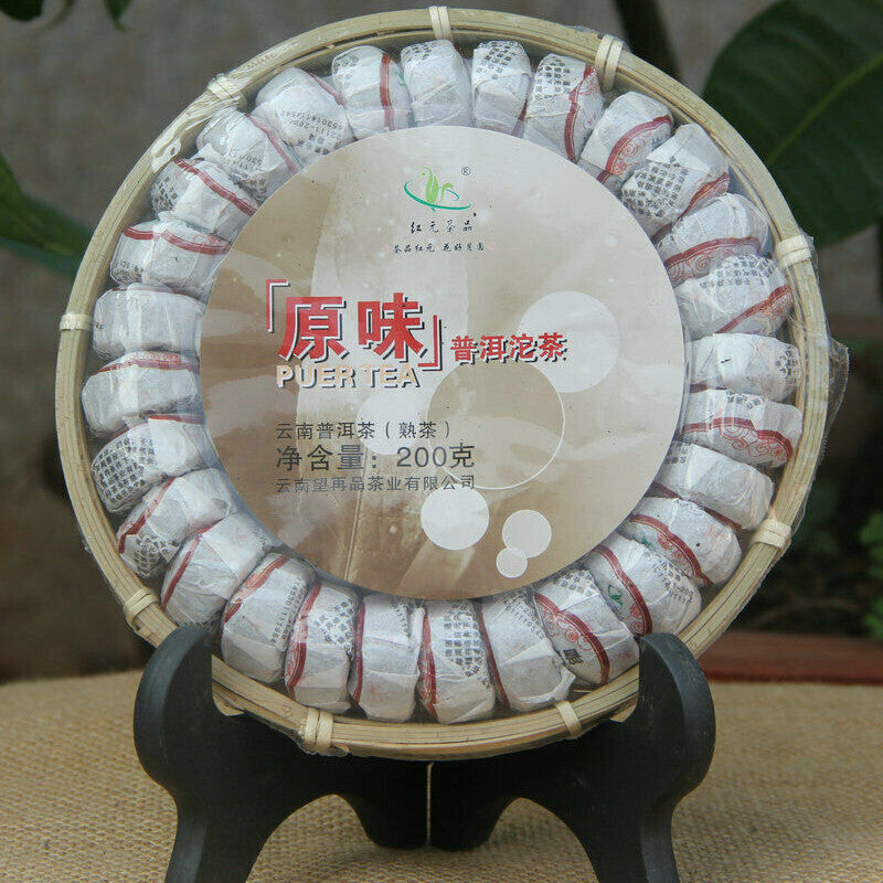 200gNatural Ripe Pu-Erh Tea Black Tea Specialty Tea Chinese Puer Tea Mini Tuocha