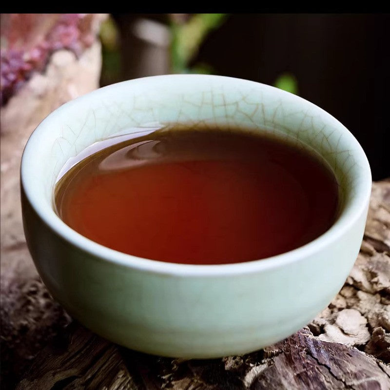 357g Yunnan Treasured Old Ban Zhang Pu'er Tea Ripe Tea Cake Qizi Cake Tea