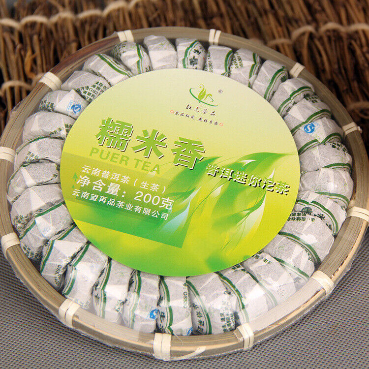 Hongyuan Tea Puer Tea Natural Glutinous Rice Pu'er Tuo Tea Mini Tuocha Raw 200g