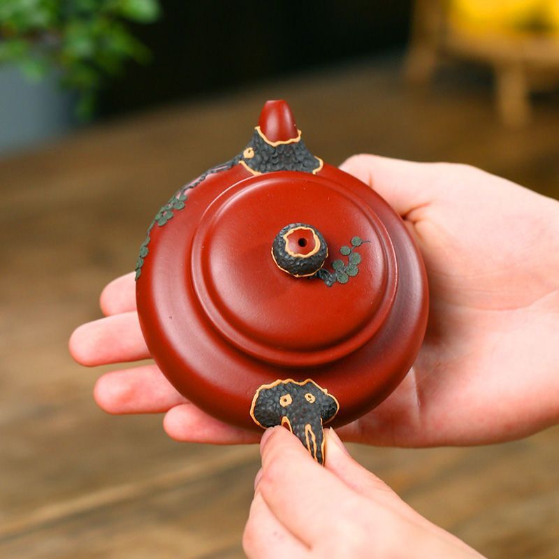 Kung Fu Tea Set and Teapot Yixing Tea Pot Filter Handmade Purple Clay Teaware