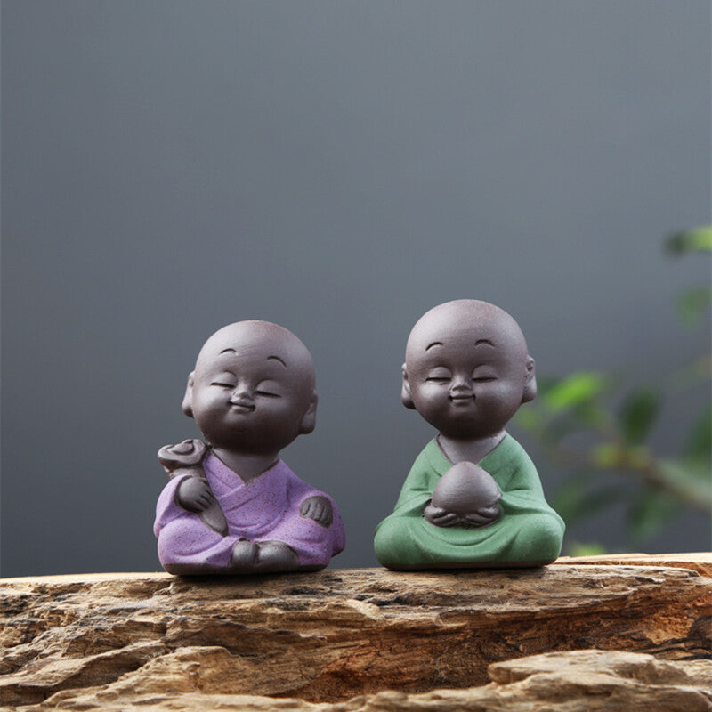 One Tea Pet Little Monk Zisha Tea Pet Lovely House Decoration Tea Play Mascot