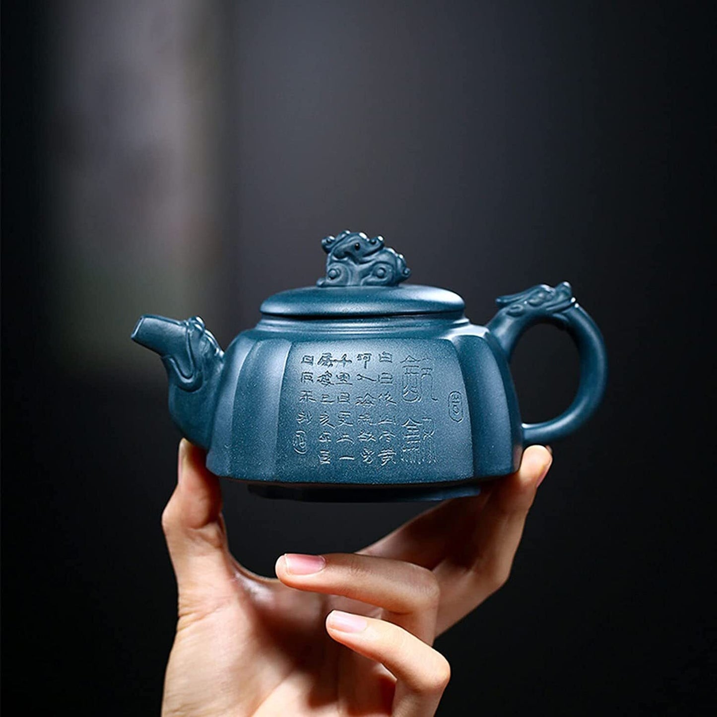 Yixing Clay Teapot 10oz Zisha Tea Pot Handmade Chinese Dragon Kungfu Tea Set Pot