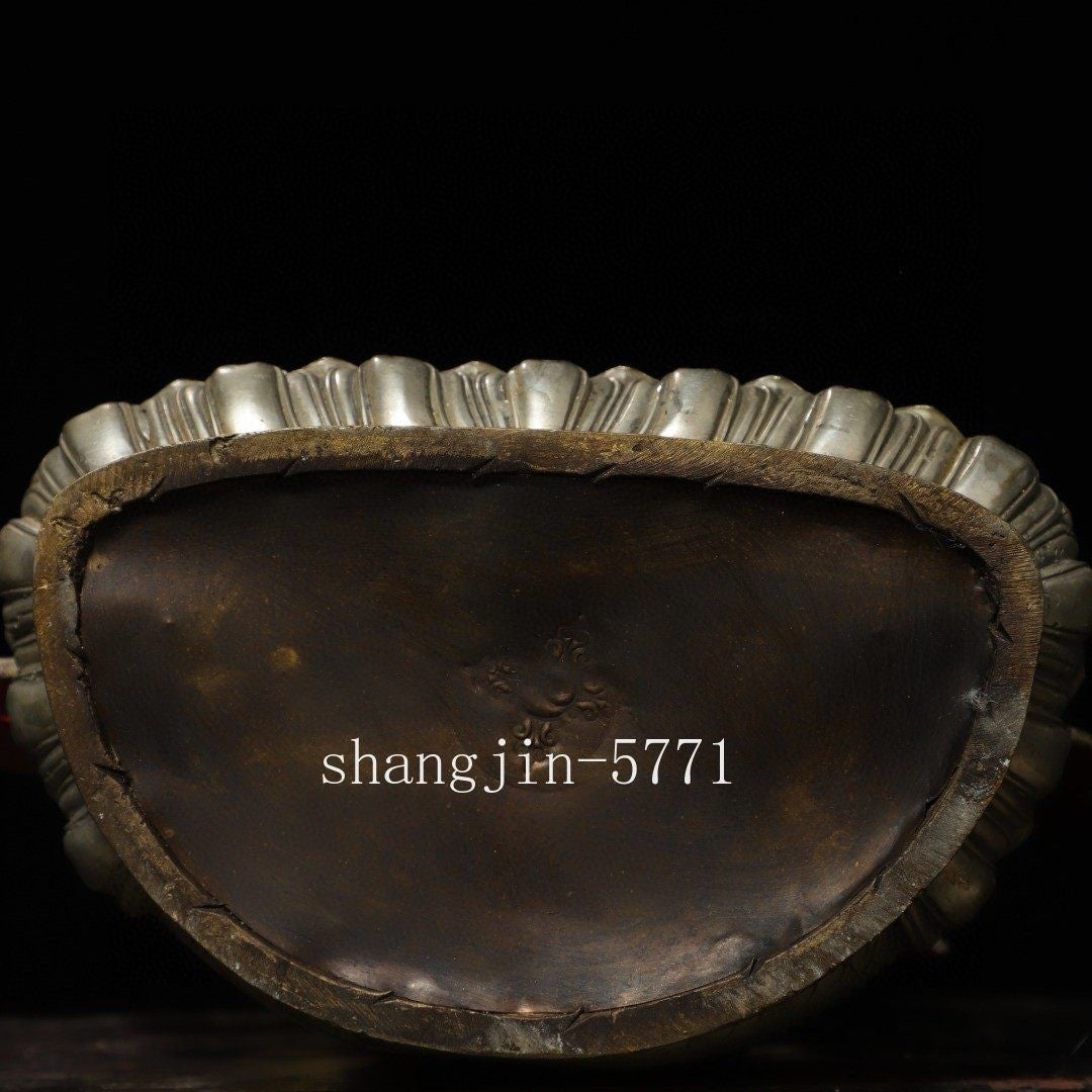 12.2"Xizang Buddhism Temple Bronze Hold Sword Manjushri Tara Buddha Statue