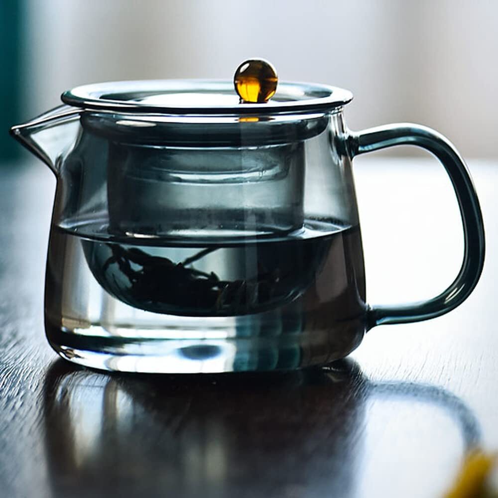 350ml Teapot Glass Kung Fu Tea Set Heat Resistant Tea Water Separation Kettle