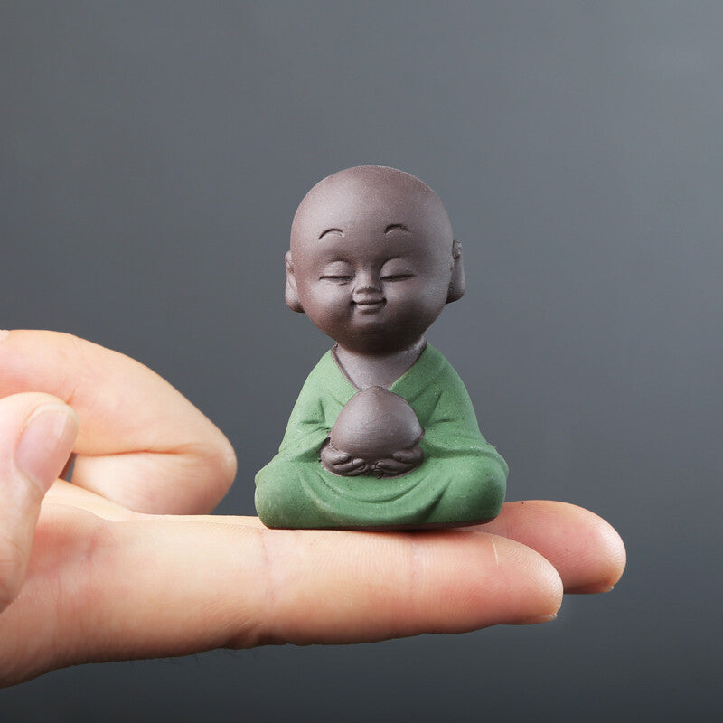 One Tea Pet Little Monk Zisha Tea Pet Lovely House Decoration Tea Play Mascot