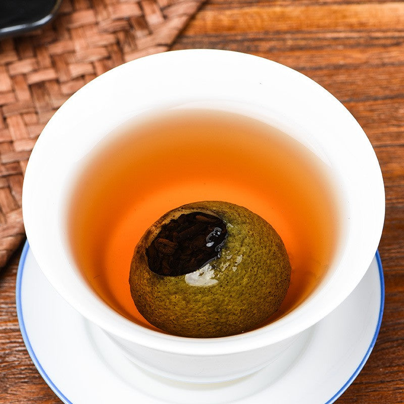 250g Authentic Small Green Mandarin Orange Pu'er Tea Ripe Tea Canned Tea