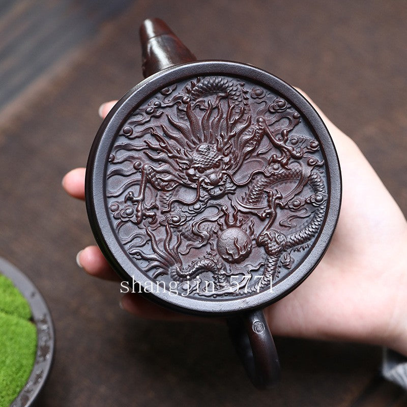 Original Ore Real Yixing Zisha Clay Tea Pot Hand Carved Chinese Master Pot China