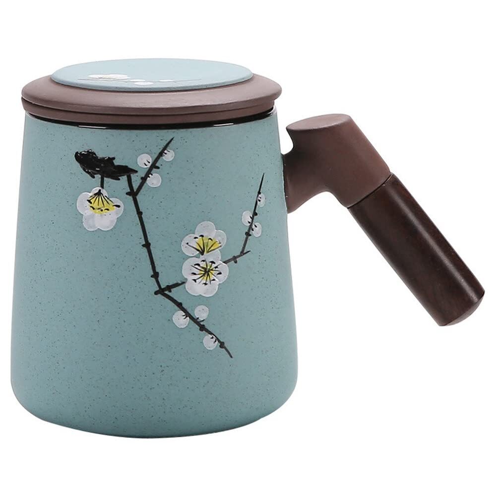 350ml Purple Clay Tea Cup Tea Water Separation Filter Mug Tea Office Water Cup