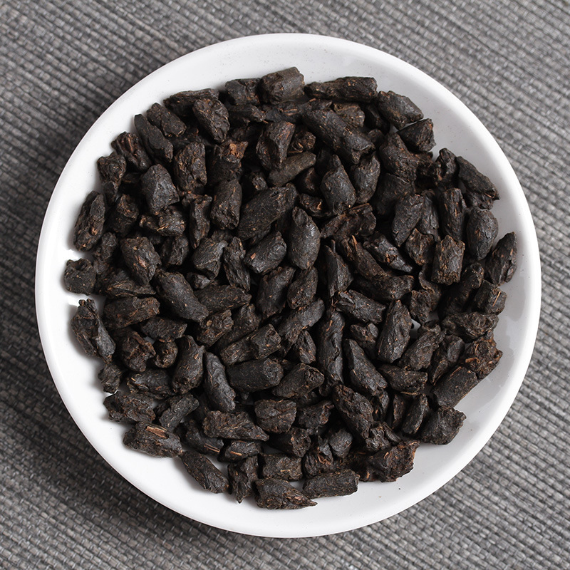 500g/Tin Yunnan Pu'er Tea Menghai Ripe Tea Jujube Tea Fossil Crushed Silver