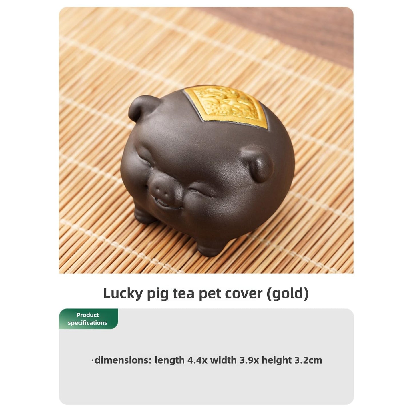 Piggy Tea Pet 4.4cm 1.7in Teapot Cover Holder Kung Fu Tea Tray Accessories