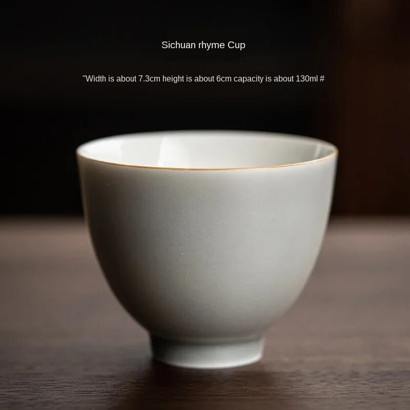 Ice Gray Glaze Cup Handmade Ceramic Tea Cup Tea Cup Home Bowls Cup Teacups