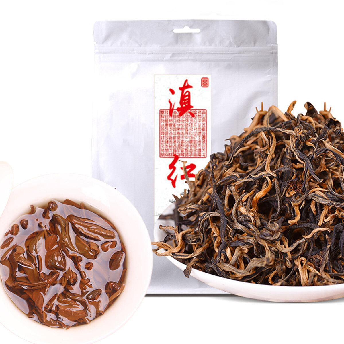 Yunnan Dian Hong Gong Fu Red Tea Chinese Black Tea Mao Feng Beauty Health Tea