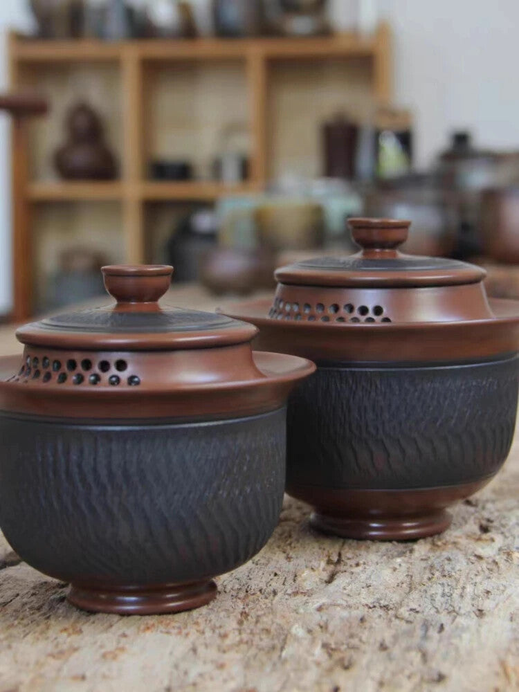 Hand Grabbing Gaiwan Tea Set Teapot Nixing Pottery Tea Pot Full Kung Fu Tea Set
