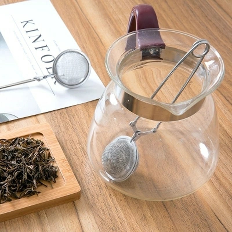 Tea Strainer Handle Tool Tea Infuser Stainless Steel Tea Pot Infuser Sphere Mesh