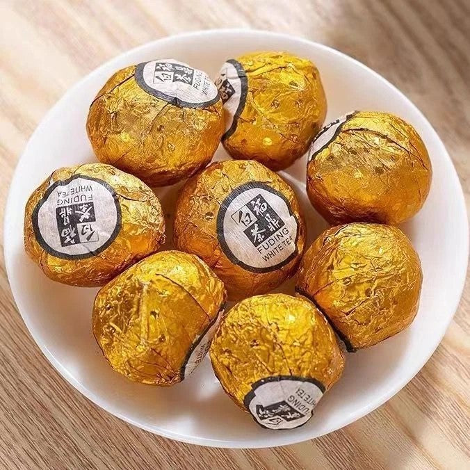500g FuDing Ball-shaped Aged Shou Mei Longevity Eyebrow Handmade pearl White Tea
