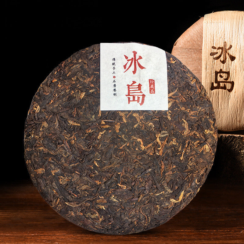 Icelandic Ancient Tree Tea Cake Icelandic Ripe Tea Yunnan Pu'er Tea 357g