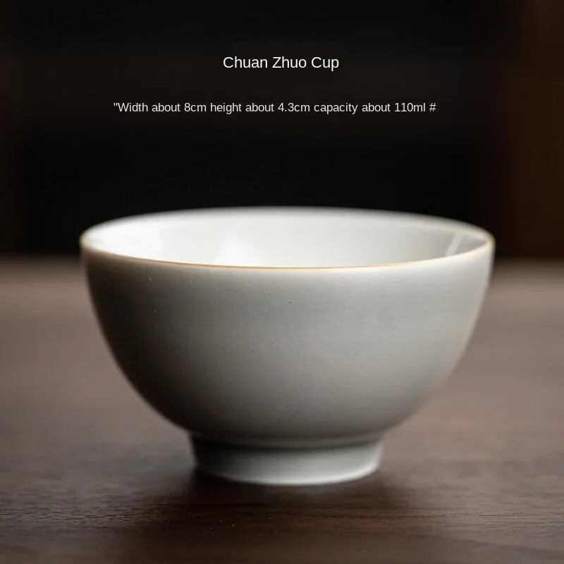 Ice Gray Glaze Cup Handmade Ceramic Tea Cup Tea Cup Home Bowls Cup Teacups