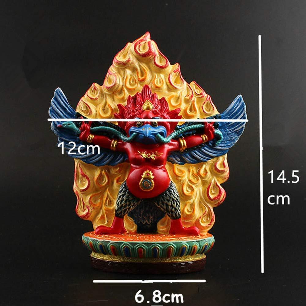 14.5cm Resin Buddhist Bodhisattva ROC Wings Bird Tibetan Figure Buddha Statue