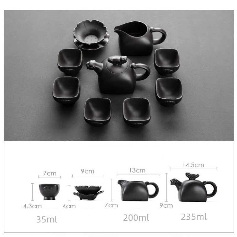 Complete Tea Set True Yixing Zisha Tea Pot Pitcher Matching Tea Cup Filter Net