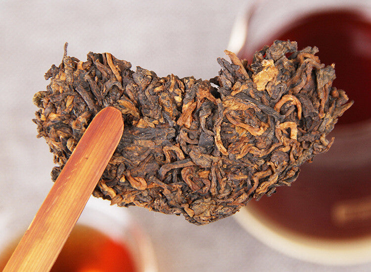 ！2003 Iceland Tribute Tea Puer Chinese Tea Old Tree Golden Bud Shu Pu Er Tea357g
