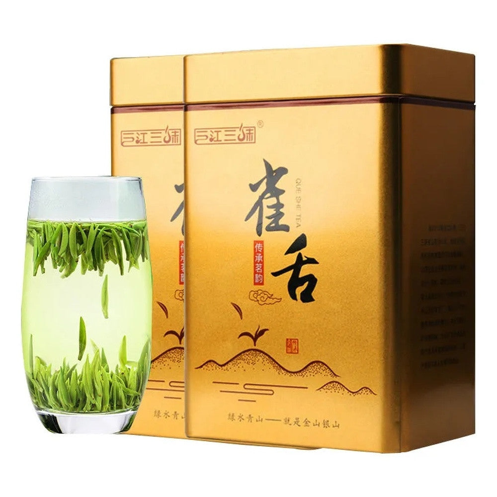 China Jin Tan Que She Hand Picked Sparrow Tongue Organic Green Tea Gift Box 50g