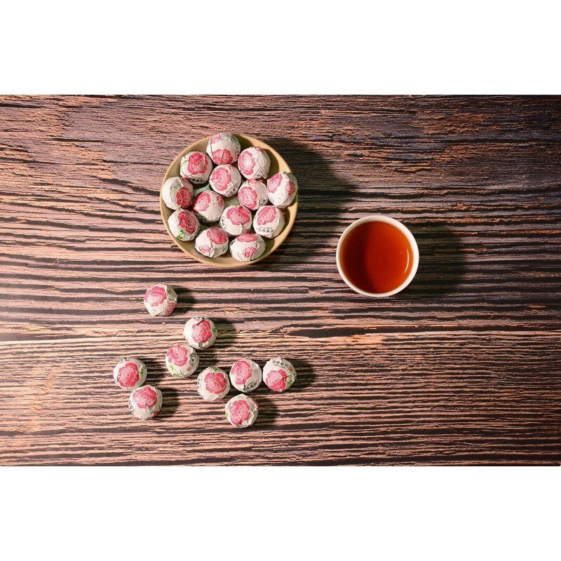 500g Yunnan Pu'er Tea Leaves Jindian Tea Factory Rose Flavor Small Tuo Tea Ripe