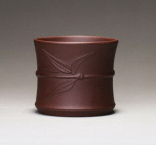 China Puer Tea Real Yixing Zisha Tea Cup Marked Bamboo Relief Master Cup of Tea