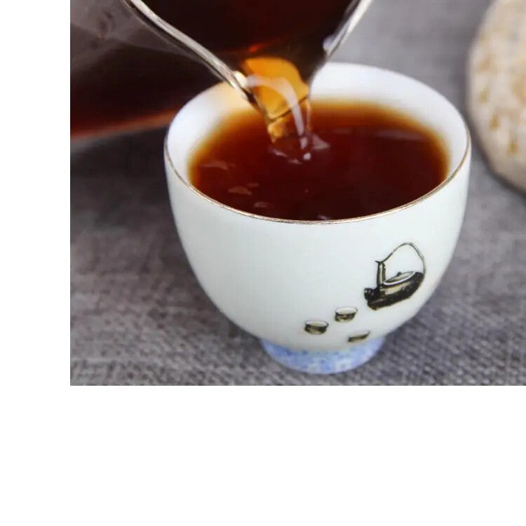 Yunnan Puerh Tea Golden Bud Small Cake Cooked Tea Palace Puerh Tea Cake 100g