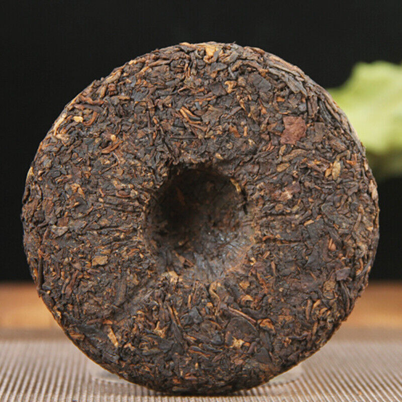 Yunnan Organic Ripe Puer Tea Pressed Tea Ancient Tree Puer Black Tea Cake 100g
