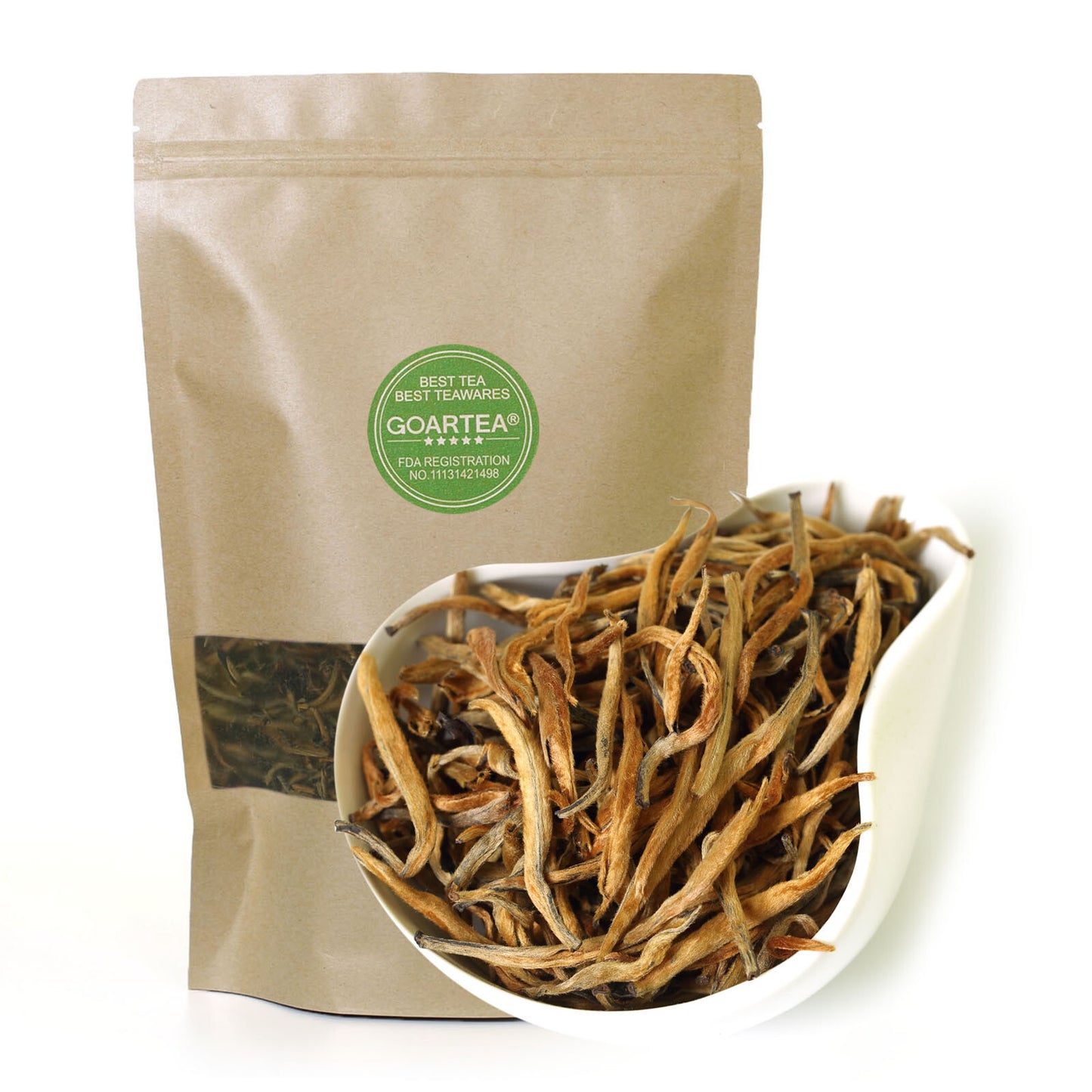 GOARTEA Nonpareil Supreme Yunnan Black Tea Fengqing Dian Hong Black Tea Buds-