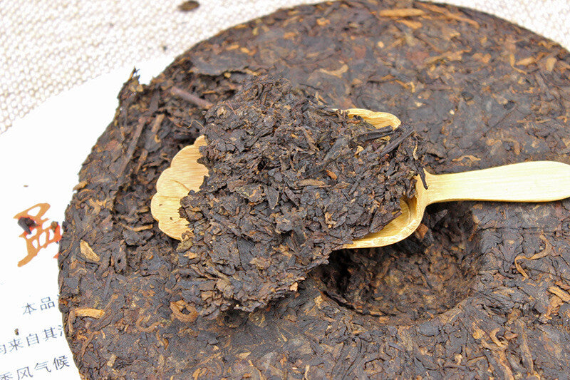 Menghai Puerh Ripe Tea 357g Tea Cake Brown Mountain Old Banzhang Ripe Tea
