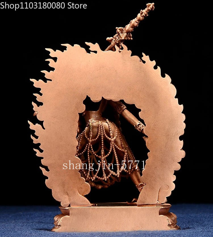 Exquisite Red Copper Carving Vajrayogini Buddha Statue Tibet Buddhism Statue