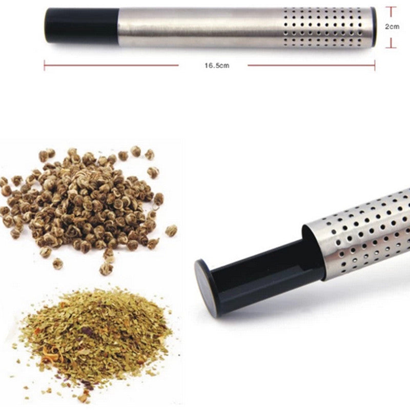 Tea Infuser Tea Strainer Stick Stainless Steel Coffee Tea Filter Teapot Portable