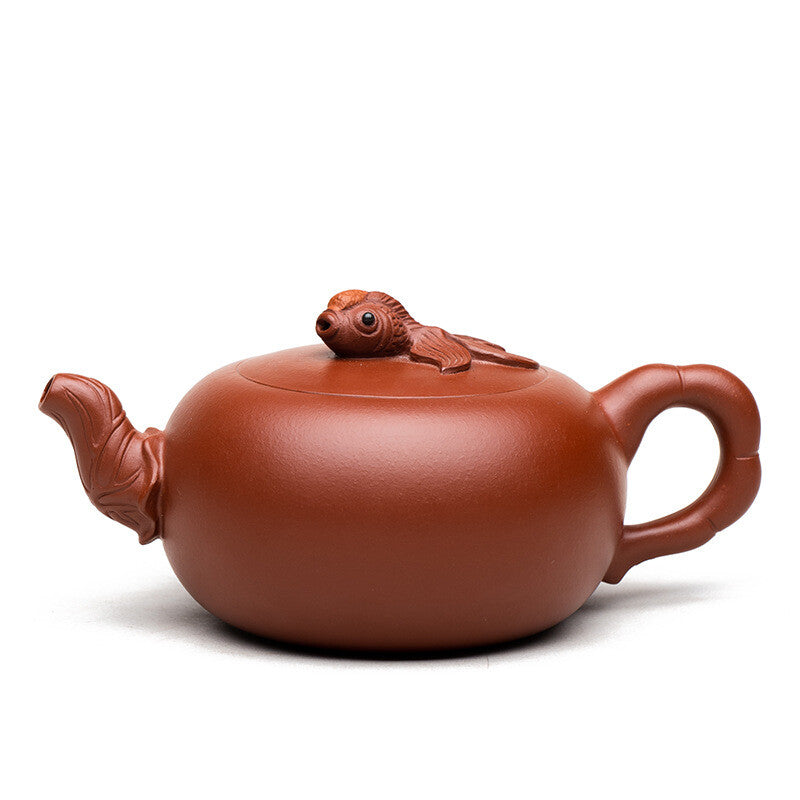 Handmade Tea Pot Real Yixing Zisha Dahongpao Clay Boutique Pot 9 Infuser Holes 270ml