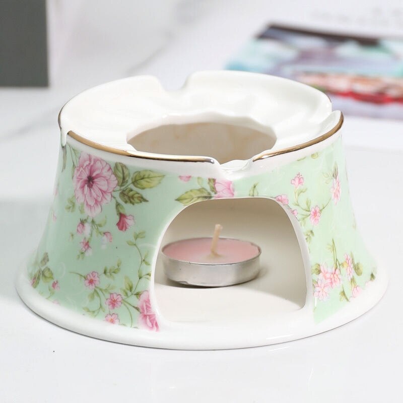 China Teapot 500ML With Heating Base High-Grade Porcelain Tea Warmer Teapot Set
